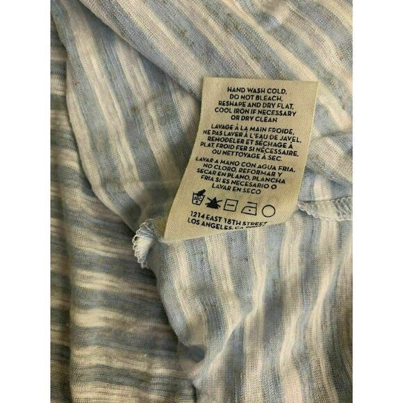 J Brand Blue White Striped Scoop Neck Tank top - Picture 7 of 8